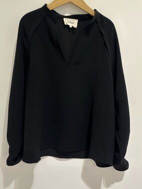 ba&sh Black V-Notch Tunic / Blouse M